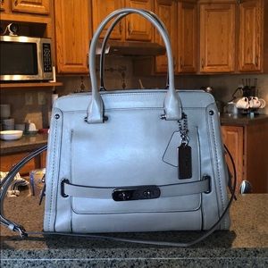 Coach Swagger Frame Satchel Antique Nickel Fog